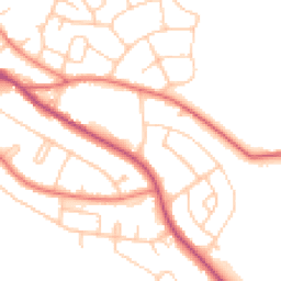 Daytime road noise heatmap for CW8 3BH