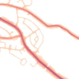 Daytime road noise heatmap for CW8 3BT