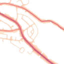 Daytime road noise heatmap for CW8 3BX