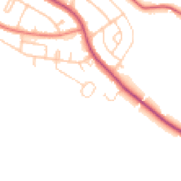 Daytime road noise heatmap for CW8 3EH