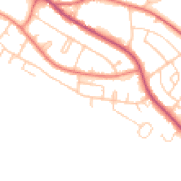 Daytime road noise heatmap for CW8 3EJ