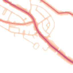 Daytime road noise heatmap for CW8 3ET