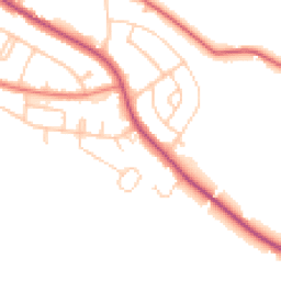 Daytime road noise heatmap for CW8 3EW