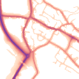 Daytime road noise heatmap for CW8 3HR