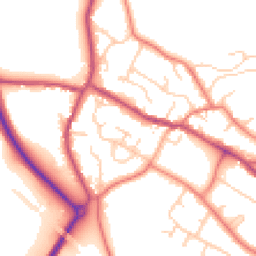 Daytime road noise heatmap for CW8 3HS