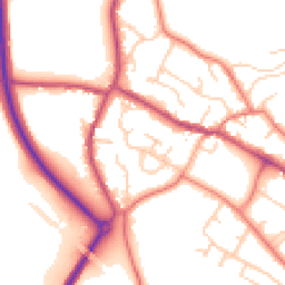 Daytime road noise heatmap for CW8 3HW