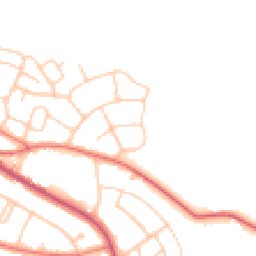 Daytime road noise heatmap for CW8 3JZ