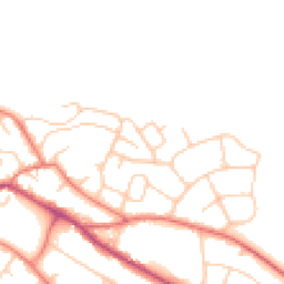 Daytime road noise heatmap for CW8 3LG
