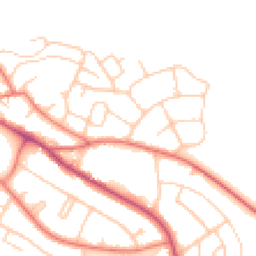Daytime road noise heatmap for CW8 3LN