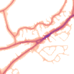 Daytime road noise heatmap for CW8 4BA