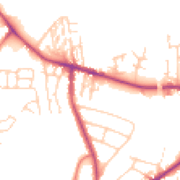 Daytime road noise heatmap for CW8 4DD