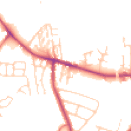 Daytime road noise heatmap for CW8 4DE