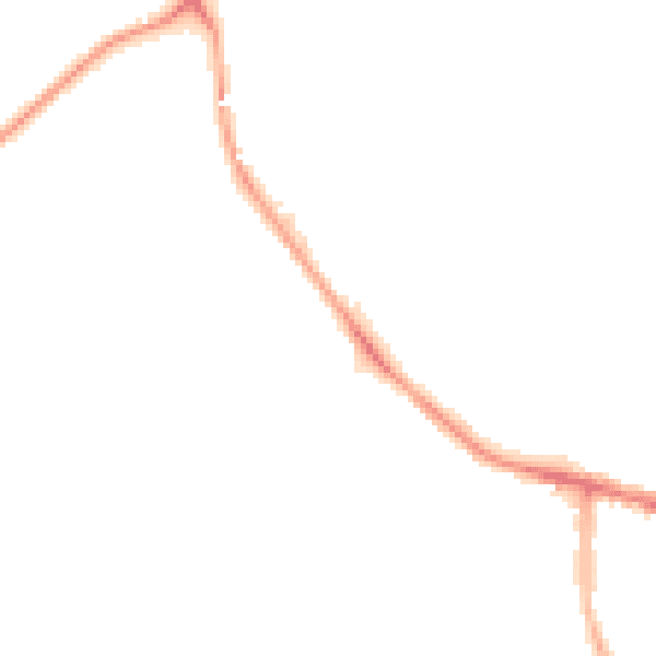 Night-time road noise heatmap for CW8 4ED