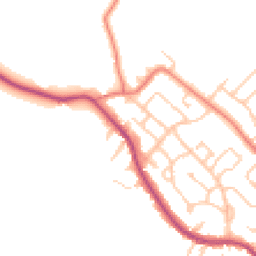 Daytime road noise heatmap for CW8 4GU