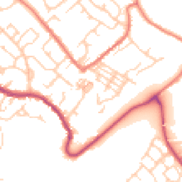 Daytime road noise heatmap for CW8 4JQ