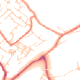 Daytime road noise heatmap for CW8 4JX