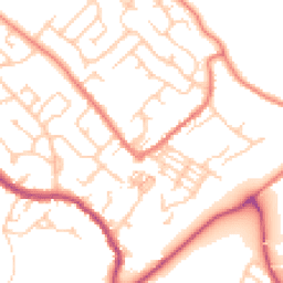 Daytime road noise heatmap for CW8 4LD