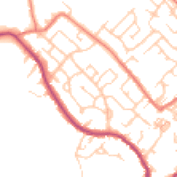 Daytime road noise heatmap for CW8 4PQ