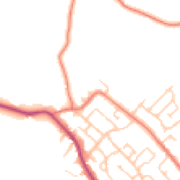 Daytime road noise heatmap for CW8 4QG