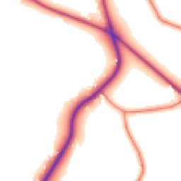 Daytime road noise heatmap for CW8 4QZ
