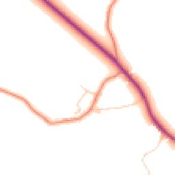 Daytime road noise heatmap for CW8 4RW