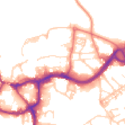 Daytime road noise heatmap for CW9 5AB