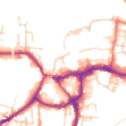 Daytime road noise heatmap for CW9 5AX