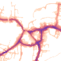 Daytime road noise heatmap for CW9 5BU