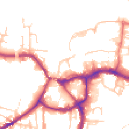 Daytime road noise heatmap for CW9 5DD