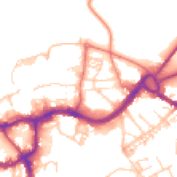 Daytime road noise heatmap for CW9 5EA