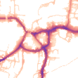 Daytime road noise heatmap for CW9 5EU
