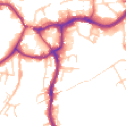 Daytime road noise heatmap for CW9 5GE