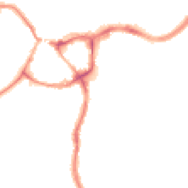Night-time road noise heatmap for CW9 5GE