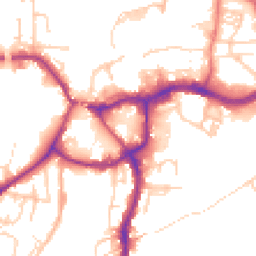 Daytime road noise heatmap for CW9 5HB