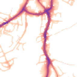 Daytime road noise heatmap for CW9 5HL