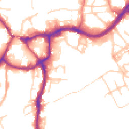 Daytime road noise heatmap for CW9 5HU