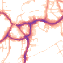 Daytime road noise heatmap for CW9 5JD