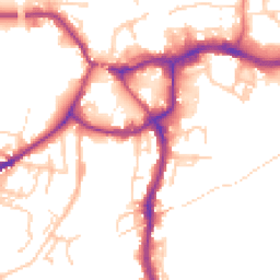 Daytime road noise heatmap for CW9 5JL