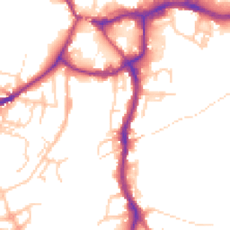 Daytime road noise heatmap for CW9 5JN