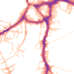 Daytime road noise heatmap for CW9 5JR