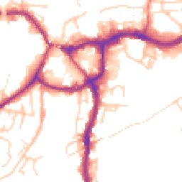 Daytime road noise heatmap for CW9 5JS