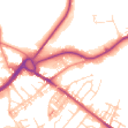 Daytime road noise heatmap for CW9 5LZ