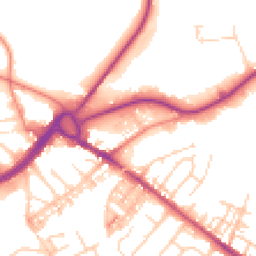 Daytime road noise heatmap for CW9 5NB
