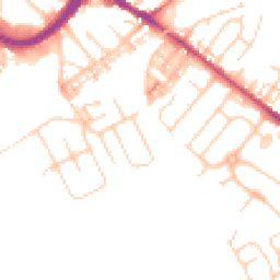 Daytime road noise heatmap for CW9 5PU