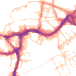 Daytime road noise heatmap for CW9 5QG