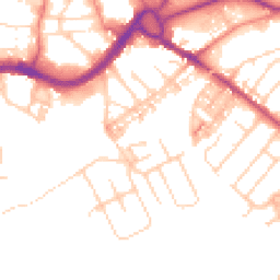 Daytime road noise heatmap for CW9 5QR