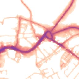 Daytime road noise heatmap for CW9 5QX