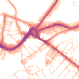 Daytime road noise heatmap for CW9 5RP