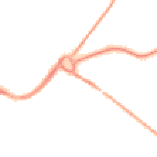 Night-time road noise heatmap for CW9 5RP