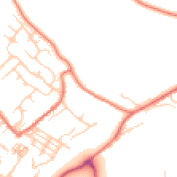 Daytime road noise heatmap for CW9 6AB